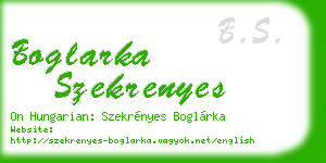boglarka szekrenyes business card